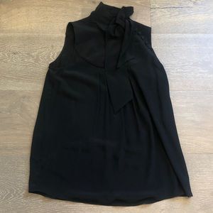 Rory Beca Black Silk Tie Top